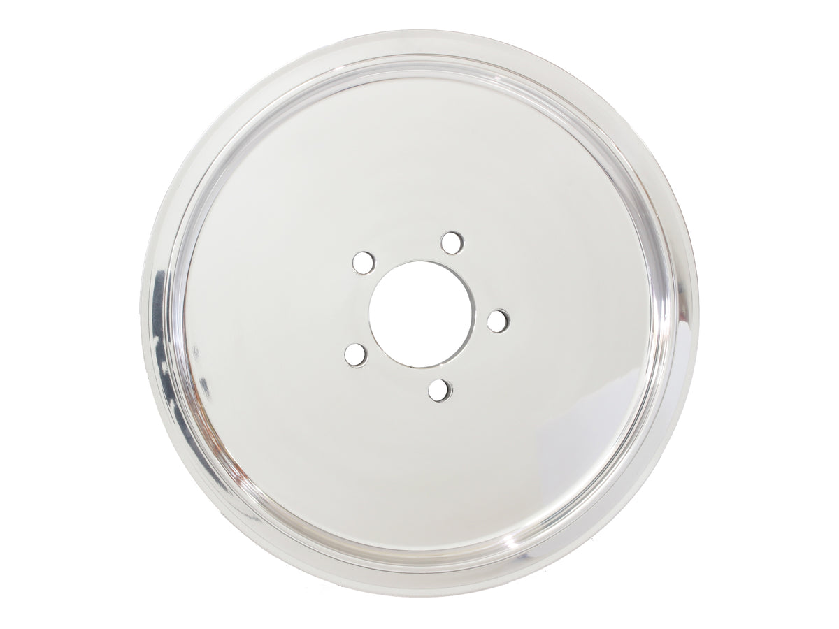 65 Tooth x 1.5in. Solid Rear Pulley - Polished. Fits Big Twin 1980-1999 with 1-1/2in. Wide Belt.