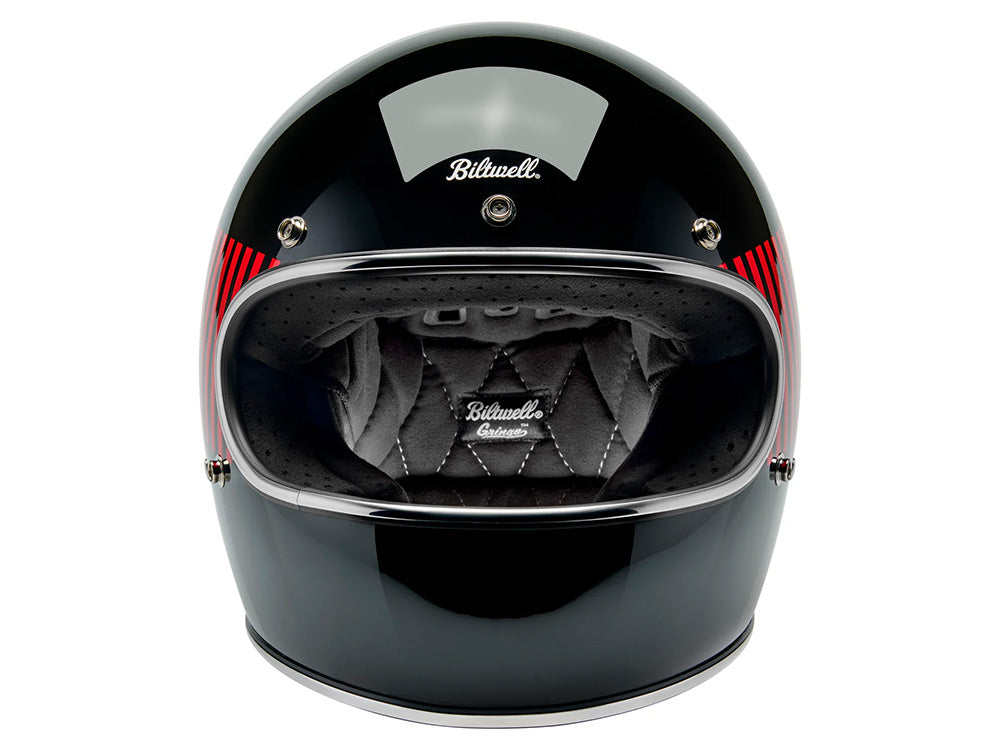Gringo Helmet - Raceflow Gloss Black, Red, White & Blue. Size Medium with ECE R22.06 Compliance