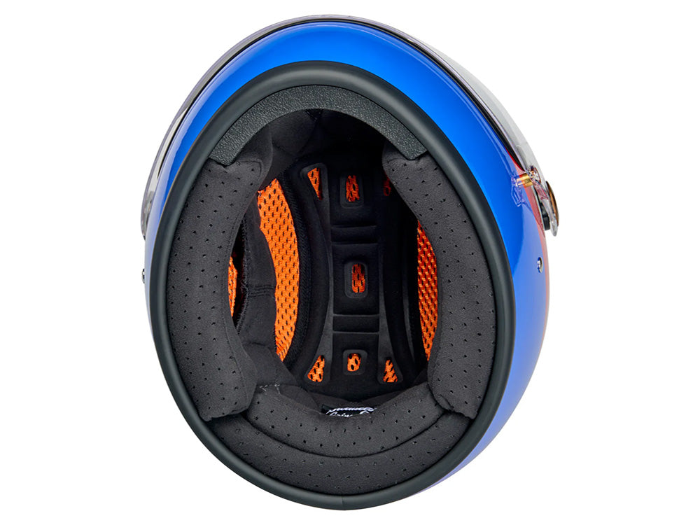 Gringo S Helmet - Apex Gloss White, Red & Blue. Size Medium with ECE R22.06 Compliance