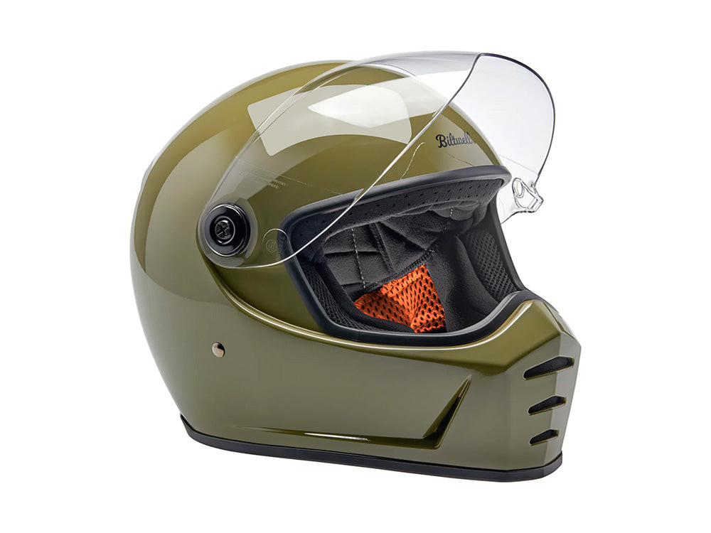 Lane Splitter Helmet - Gloss Olive Green. Size Small with ECE R22.06 Compliance