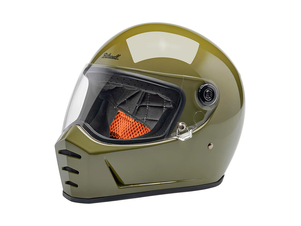 Lane Splitter Helmet - Gloss Olive Green. Size X-Large with ECE R22.06 Compliance