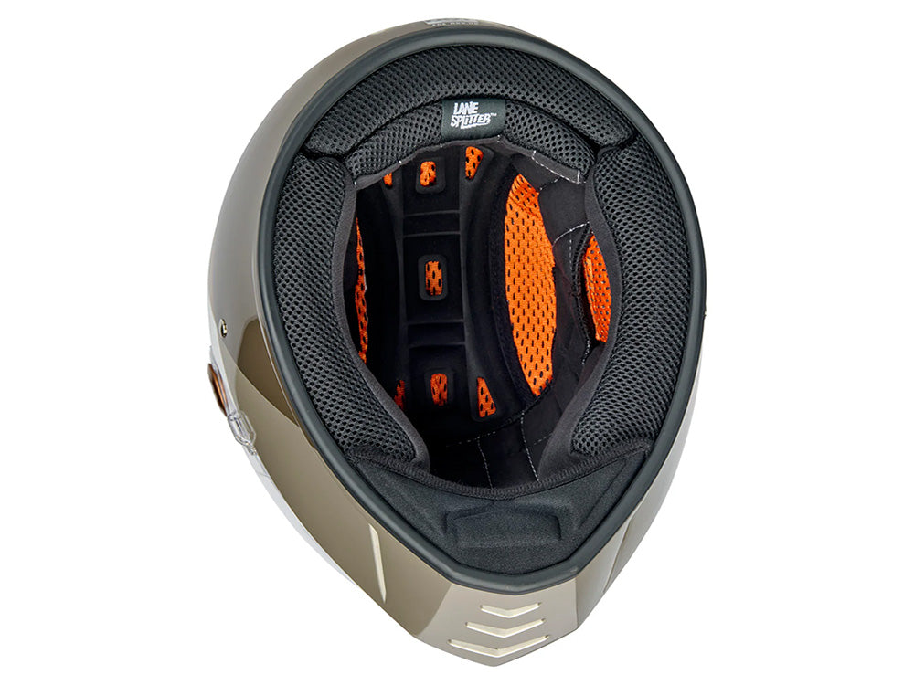Lane Splitter Helmet - Intersection Gold, Silver & Bronze. Size Large with ECE R22.06 Compliance