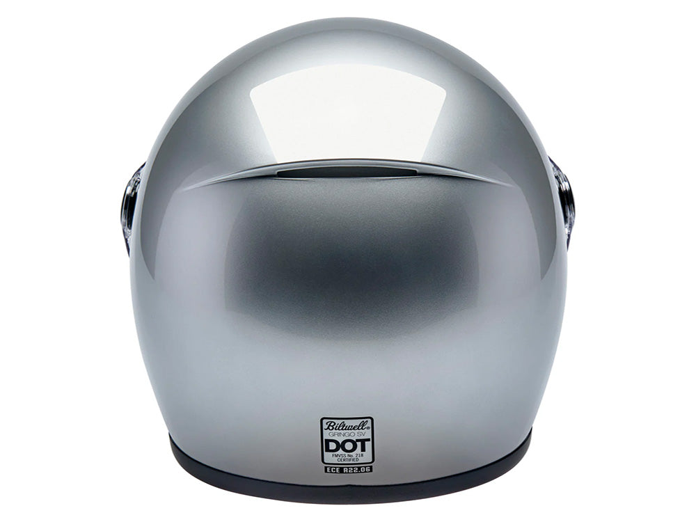 Gringo SV Helmet - Gloss Silver. Size X-Large with ECE R22.06 Compliance