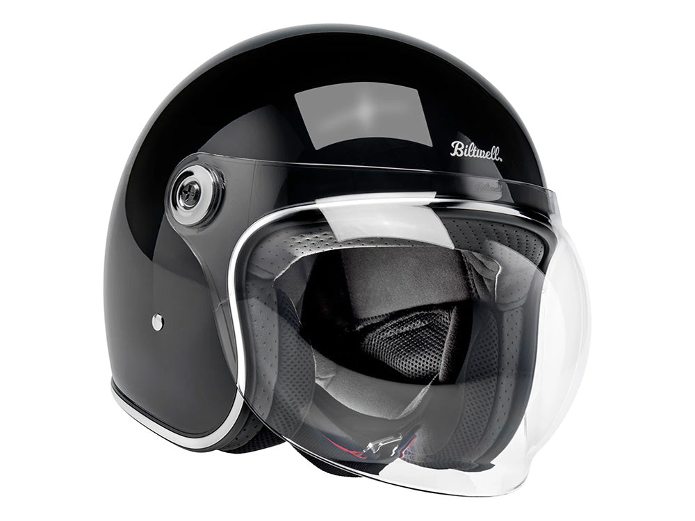 Tahoe Open Face Helmet - Gloss Black. Size Large with ECE R22.06 Compliance