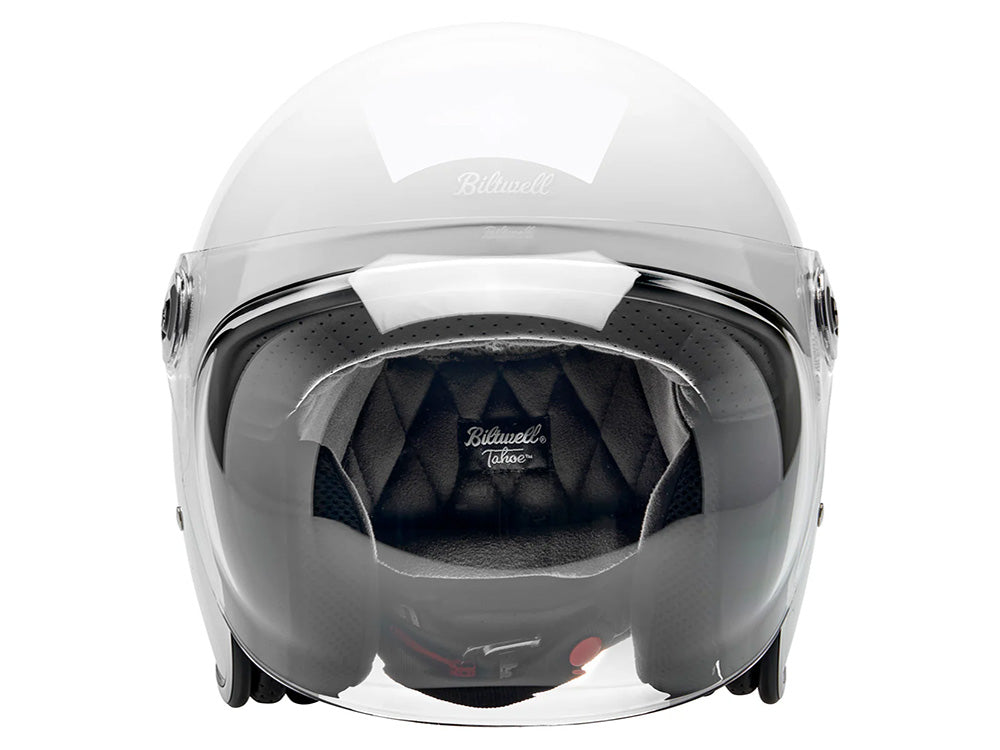 Tahoe Open Face Helmet - Gloss White. Size Large with ECE R22.06 Compliance