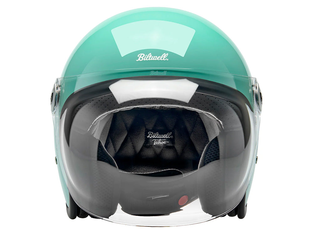 Tahoe Open Face Helmet - Gloss Mint Julep. Size X-Large with ECE R22.06 Compliance