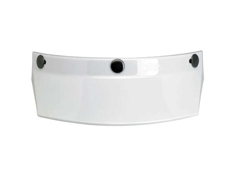Moto Visor - White. Fits Gringo Helmets & Most Helmets With 3 Studs Along The Top