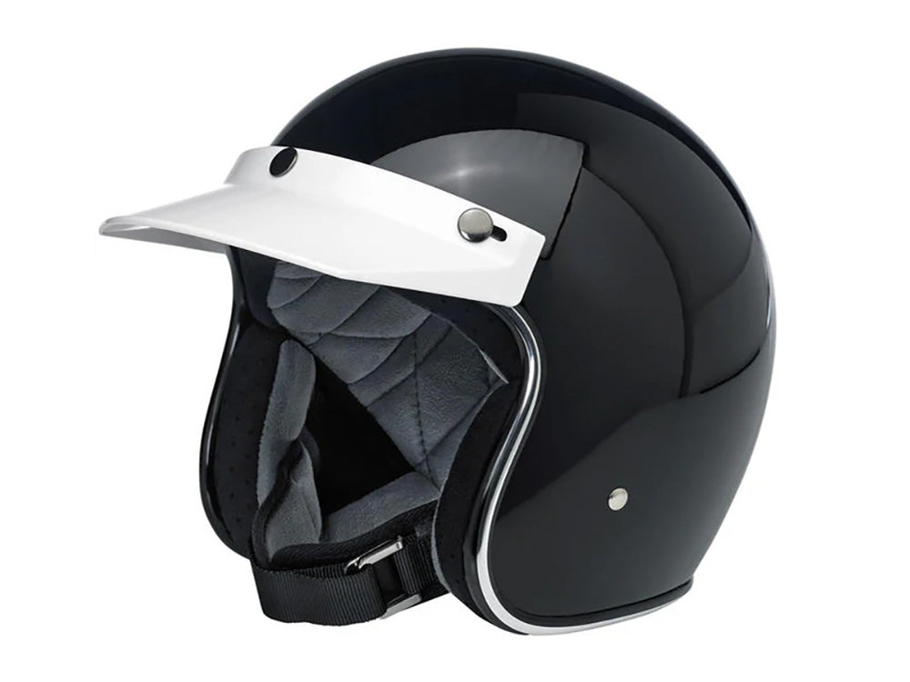 Moto Visor - White. Fits Gringo Helmets & Most Helmets With 3 Studs Along The Top