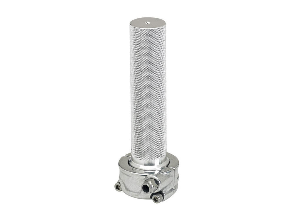 Single Throttle Cable Housing - Polished. Cast Whiskey Throttle Tube Fits 1in. Bar