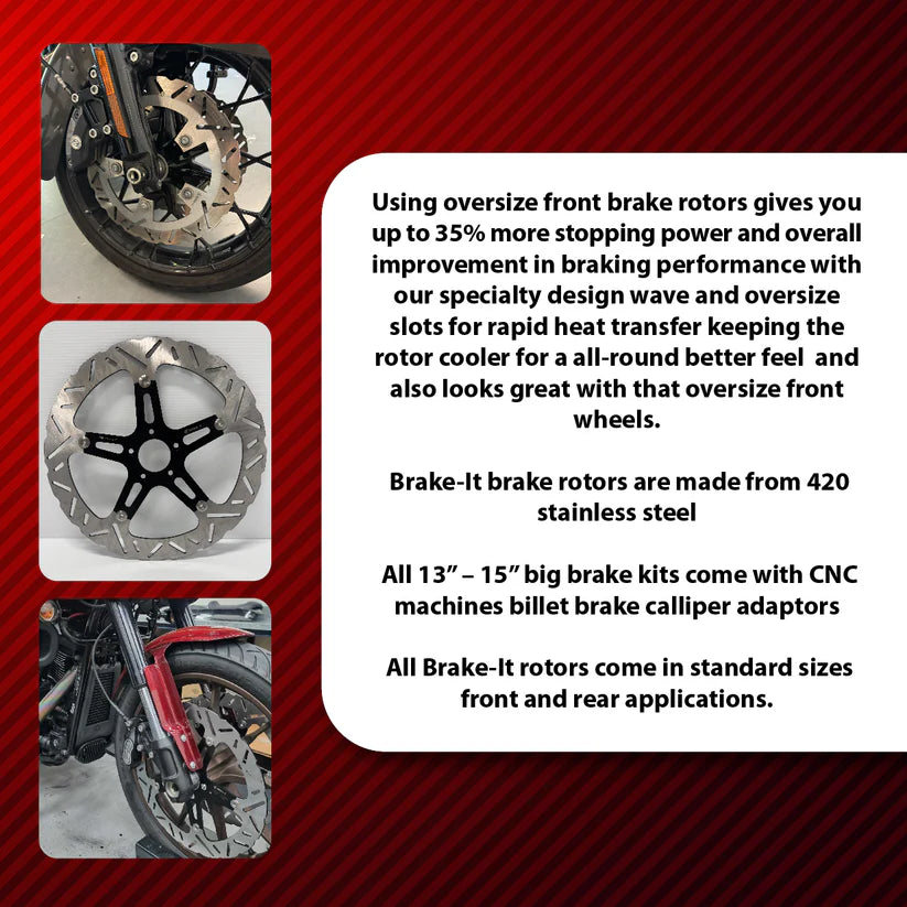 BRAKE-IT 11.8" FRONT ROTOR FULL FLOATING ALL MODELS 2000-UP- Big Daddy Customs