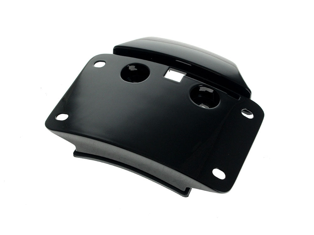 Curved Radius Number Plate Backing Plate - Chrome. Fits CVO Touring 2023up & Street Glide & Road Glide 2024up