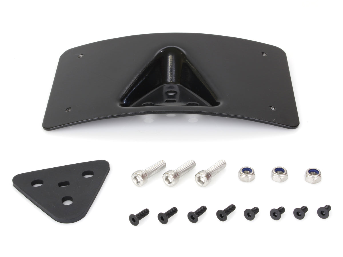 Curved Radius Laydown Number Plate Backing Plate - Black.