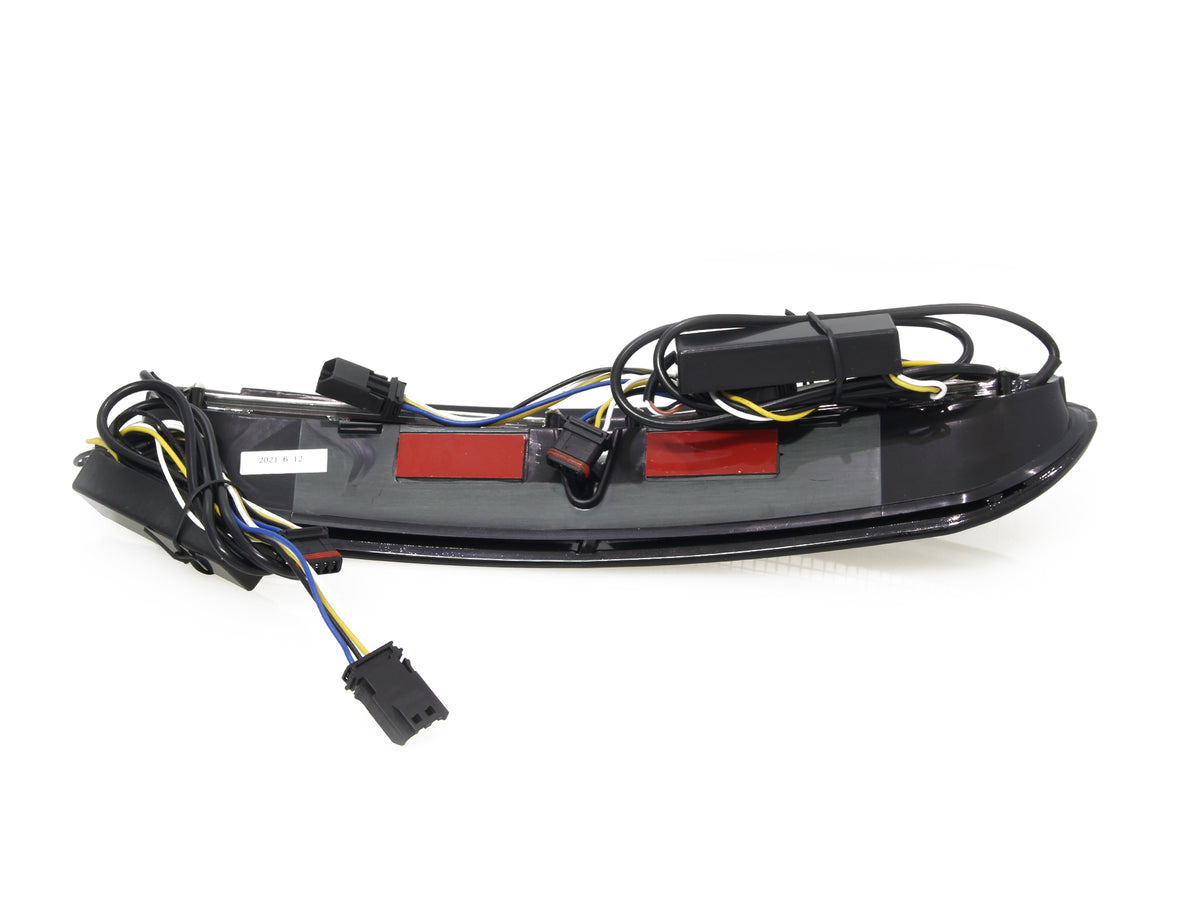 LED Batwing Vent Insert With Amber & White LED's - Black. Fits Touring 2014-2023