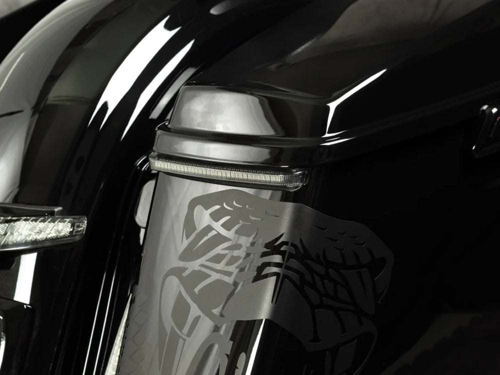Bag Blades Saddlebag Lights. Red Run & Brake, Amber Turn with Smoke Lens. Fits Touring 2014up.