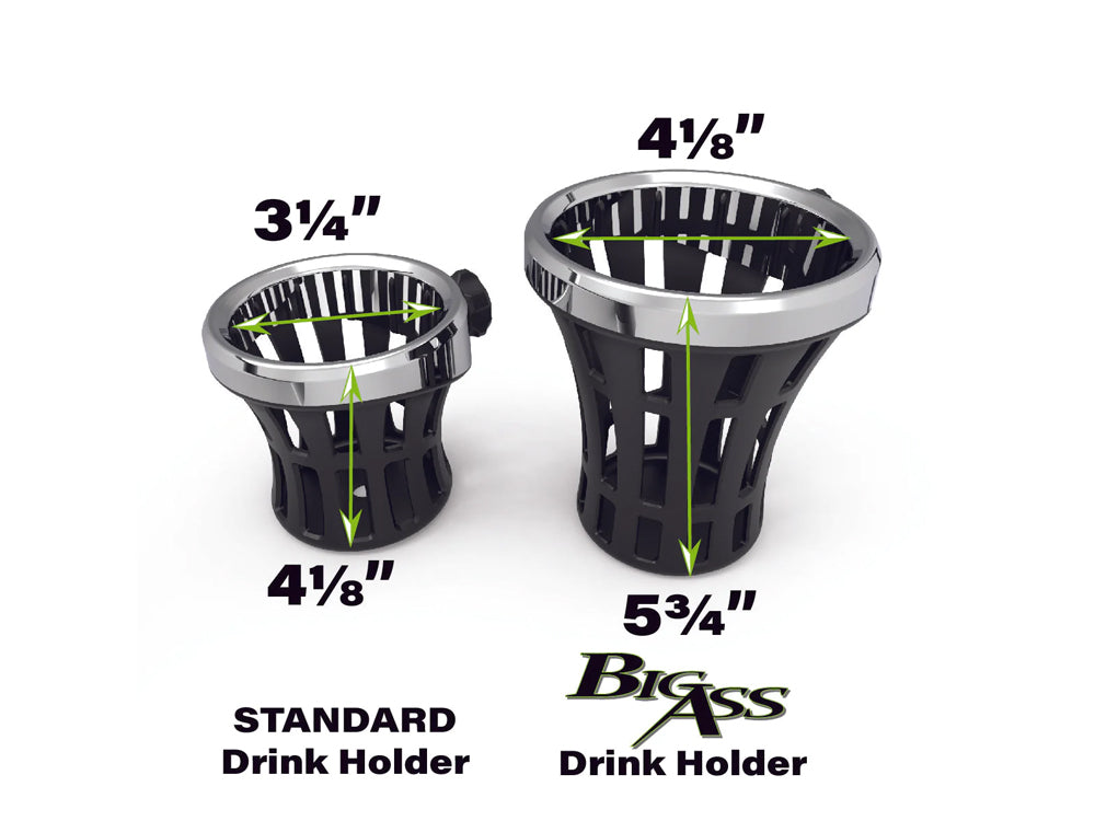 Big Ass Drink Holder with 1-1/4in. Clamp - Black