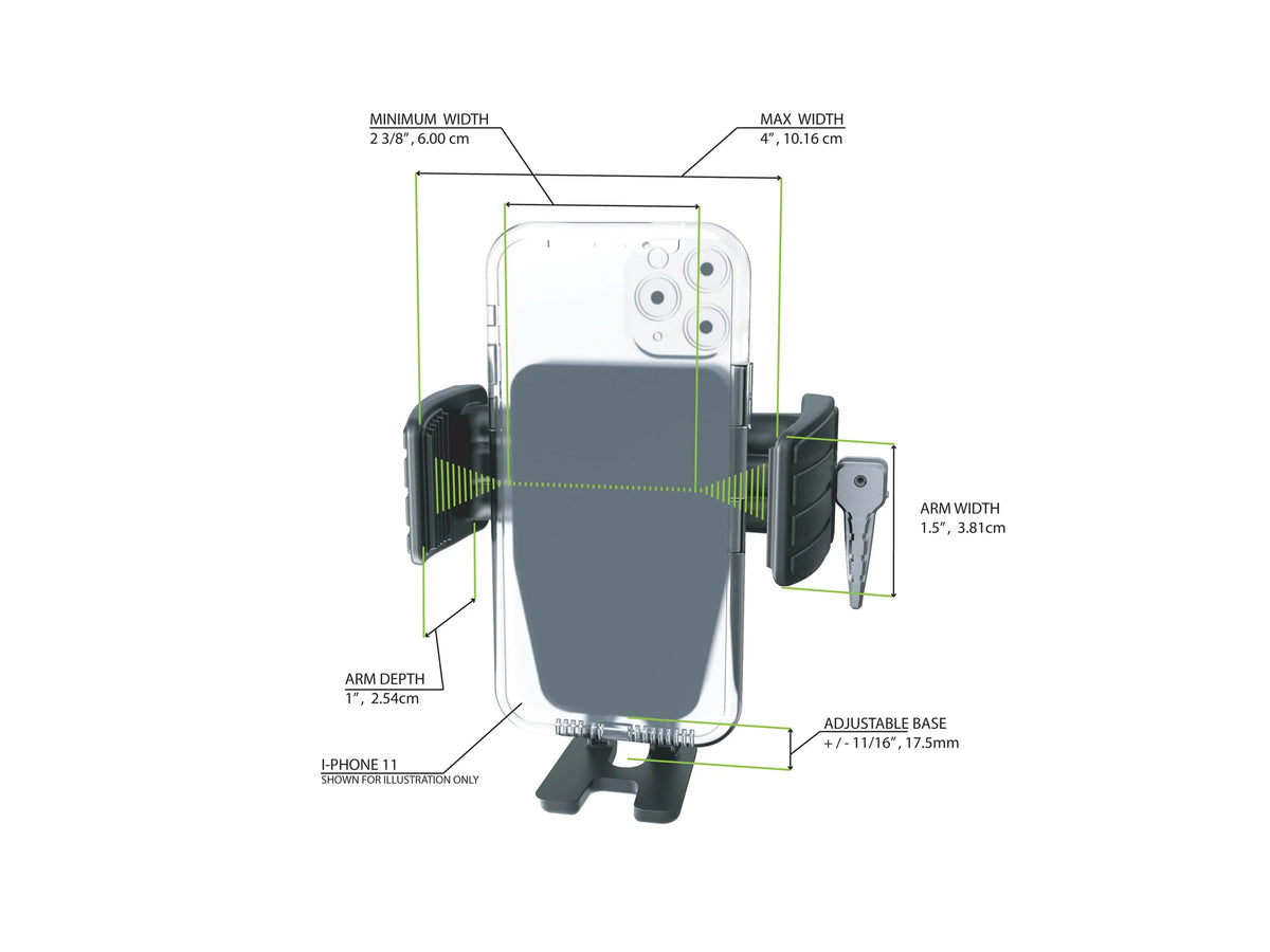 Cybercharger Wireless Smartphone Holder - Black Perch Mount