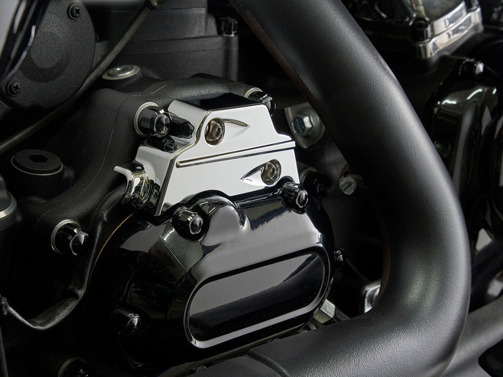 Metal Gear Position Sensor Cover - Chrome. Fits Softail 2025up & Touring 2025up
