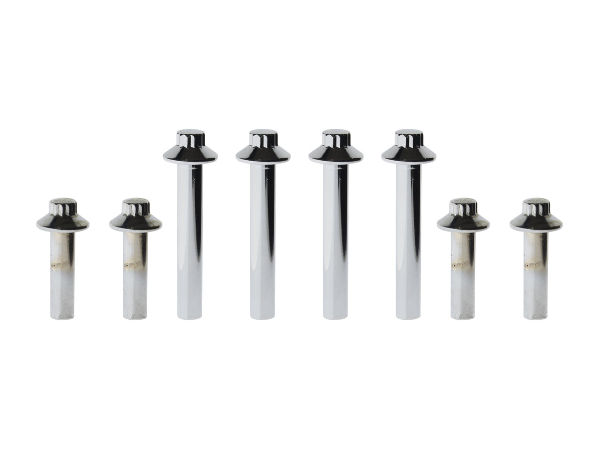 Head Bolts with Polished 12 Point - Chrome. Fits Big Twin 1992-2017 & Sportster 1993-2021.
