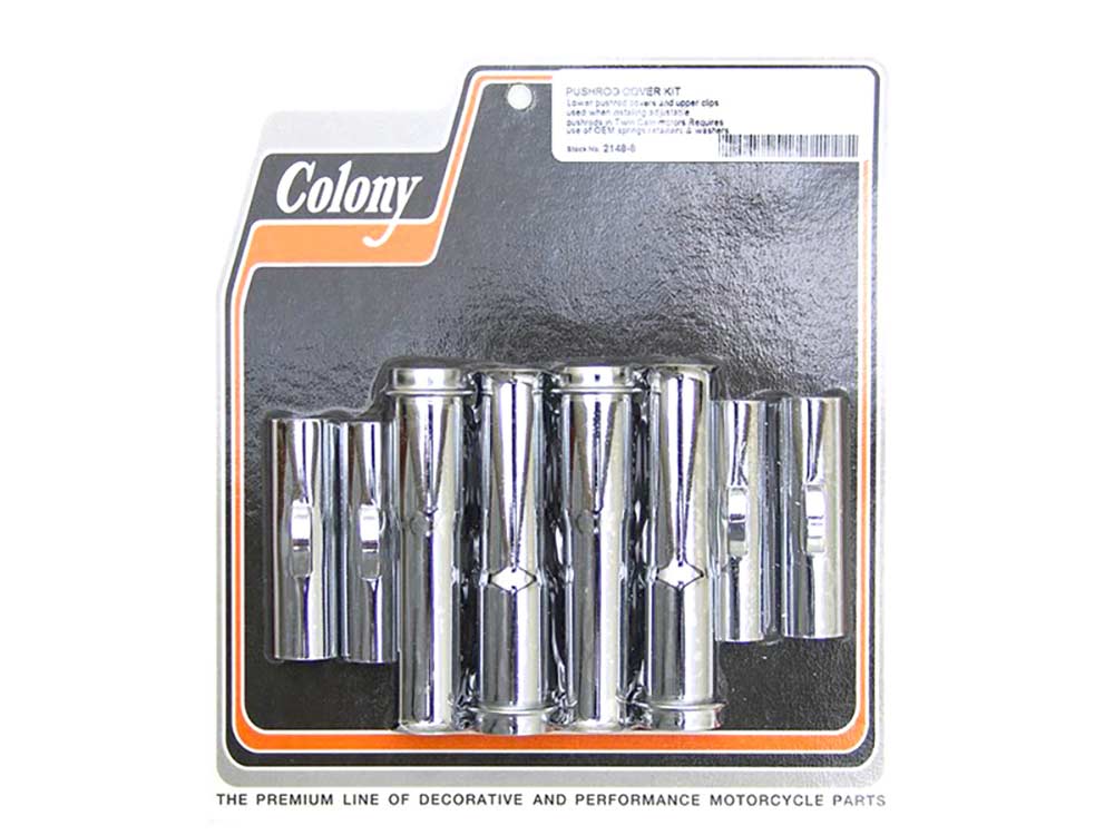 Pushrod Covers - Chrome. Fits Twin Cam 1999-2017.