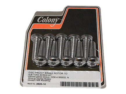 Front Disc Rotor Bolts - Pack of 10. Fits Touring 2014up with Traditional Hub Mount Discs.