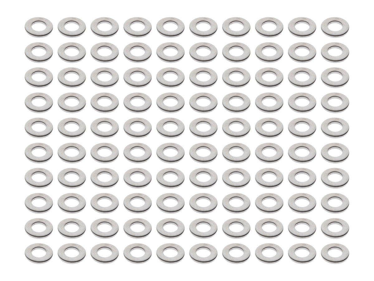 3/8in. Flat Washer - Chrome. Pack of 100.