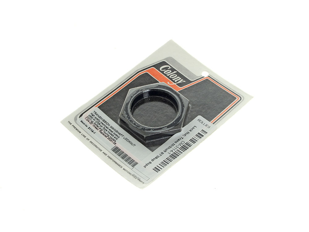Transmission MainShaft Locknut. Fits Dyna 2006-2017, Softail 2007up & Touring 2007up