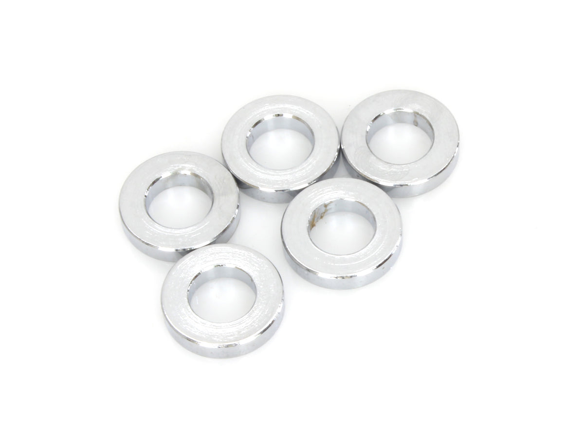 5/16in. ID x 1/8in. Wide Steel Spacers - Chrome. Pack 5.