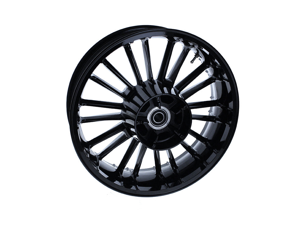 18in. x 5.50in. wide Atlantic 3D Wheel with Rear Hub - Black Cut. Fits Touring 2009up with ABS