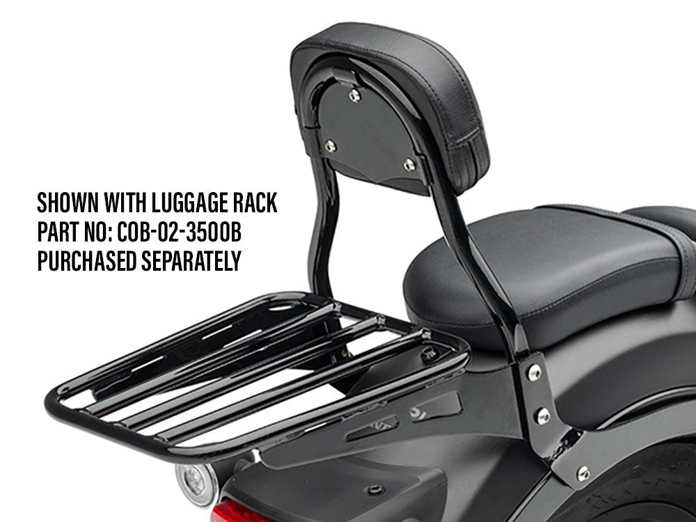 Round Sissy Bar Kit - Black. Fits Honda CMX / Rebel 500cc 2017up