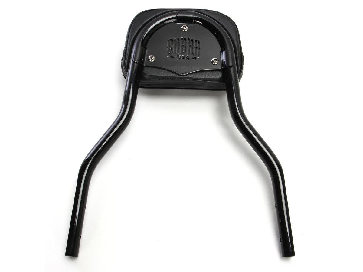 Short Quick Detachable Sissy Bar Kit - Black. Fits FX Softail 2006-2015 & Fatboy 2007-2017 with 200mm Rear Tyre.