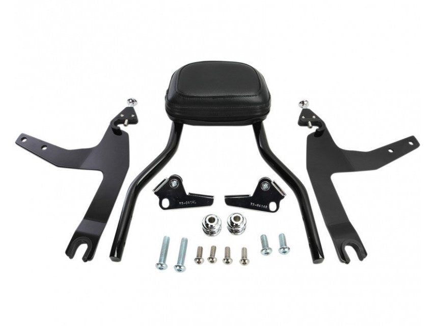 Short Quick Detachable Sissy Bar Kit – Black. Fits FX Softail 2006-2015 & Fatboy 2007-2017 With 200mm Rear Tyre.