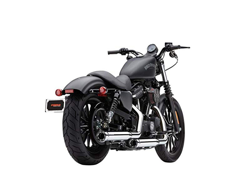 3in. RPT Slip On Mufflers - Chrome with Black Tips. Fits Sportster 2014-2021