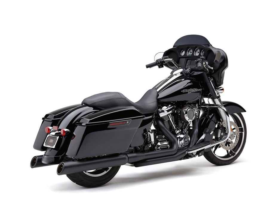 4in. 909 Uppercut Slip-On Mufflers - Black. Fits Touring 2017up.