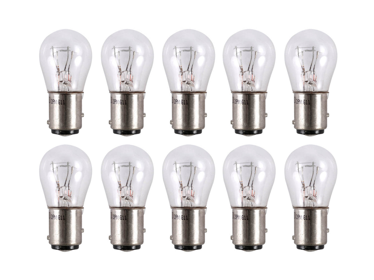 12V Bayonet Style Stop & Taillight Bulb. Fits H-D Pre Early 2003 - Pack 10