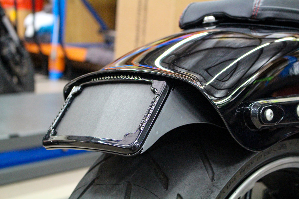 Tail Tidy Fender Eliminator Kit - Black with Run, Turn, Brake and Number Plate Lights. Fits Softail Breakout 2018up.