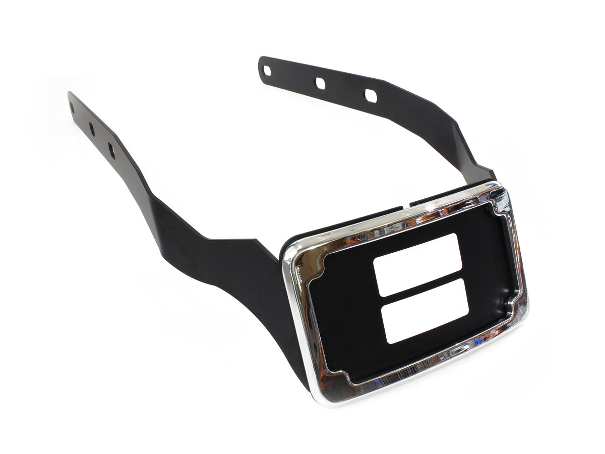 Tail Tidy Fender Eliminator Kit - Chrome with Number Plate Light Only. Fits Softail Fat Boy 2018up.