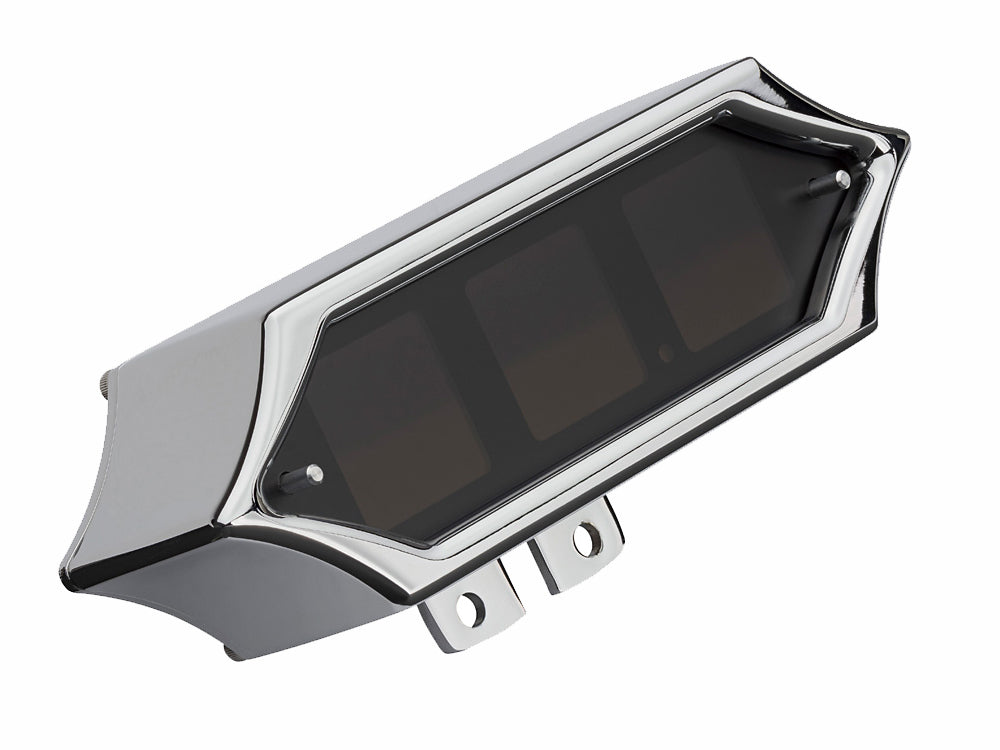 Handlebar Mounted Spike Speedometer/Tachometer - Chrome. Fits Big Twin and Sportster 1936-2003 and V-Rod 2002-2006.