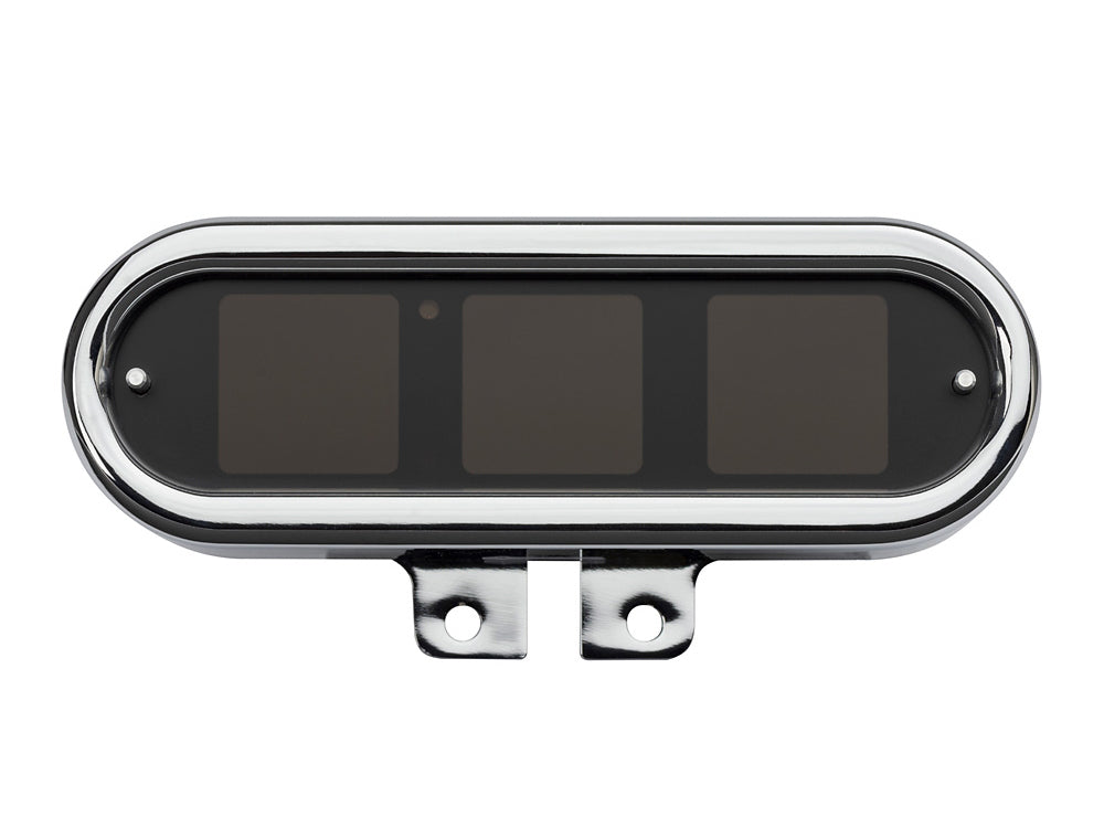 Handlebar Mounted Oval Speedometer/Tachometer - Chrome. Fits Softail 2004-2010, Dyna 2004-2011, Sportster 2004-2013.