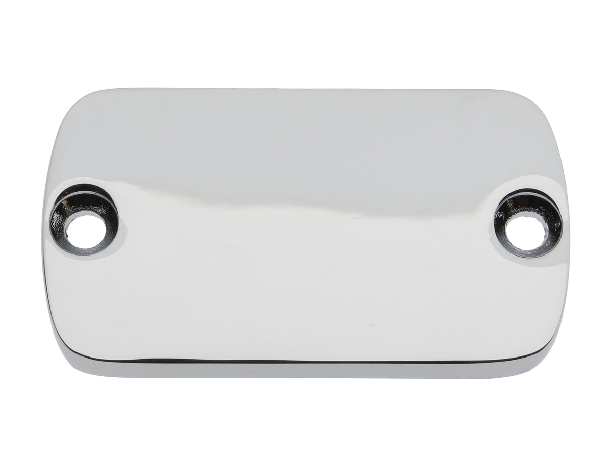 Front Master Cylinder Cap - Chrome. Fits Big Twin & Sportster 1972-1981.