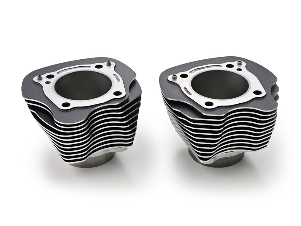 128ci Big Bore Kit with Highlighted Fins - Black. Includes CP Carrillo 11.5:1 Compression Piston Kit. Fits Milwaukee-Eight 2017up 114ci or 117ci Engine