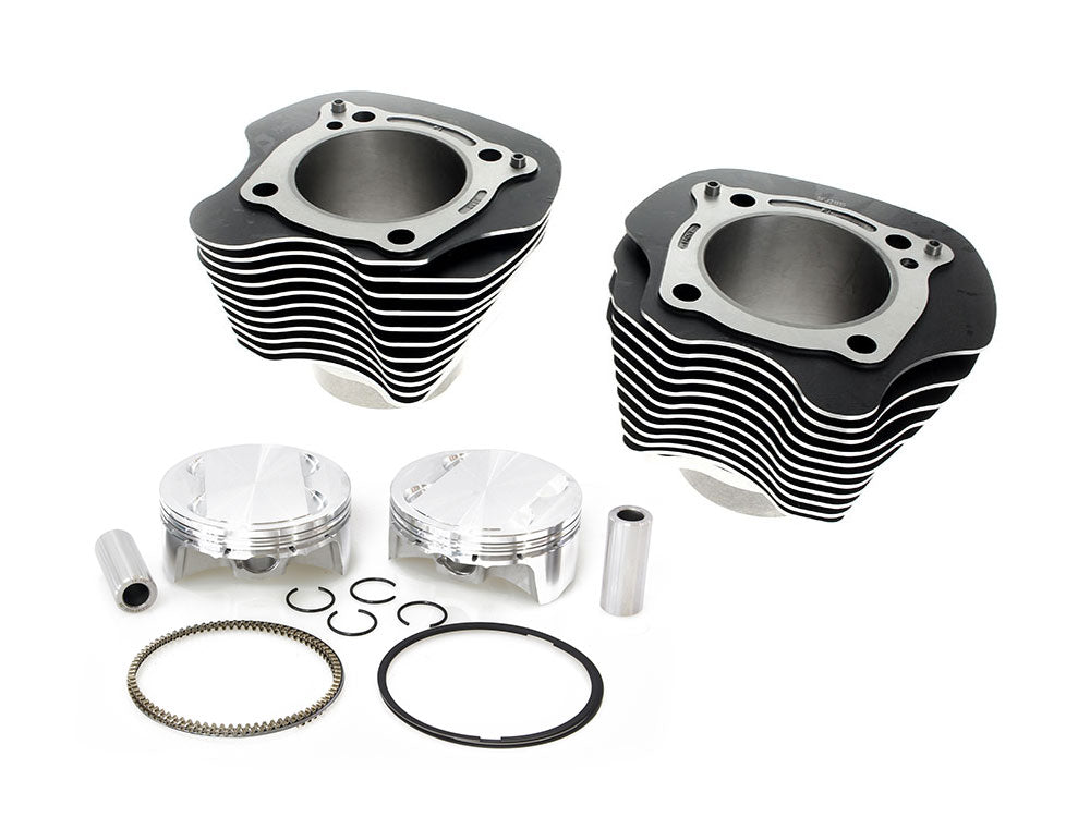 128ci Big Bore Kit with Highlighted Fins - Black. Includes CP Carrillo 12.0:1 Compression Piston Kit. Fits Milwaukee-Eight 2017up 114ci or 117ci Engine