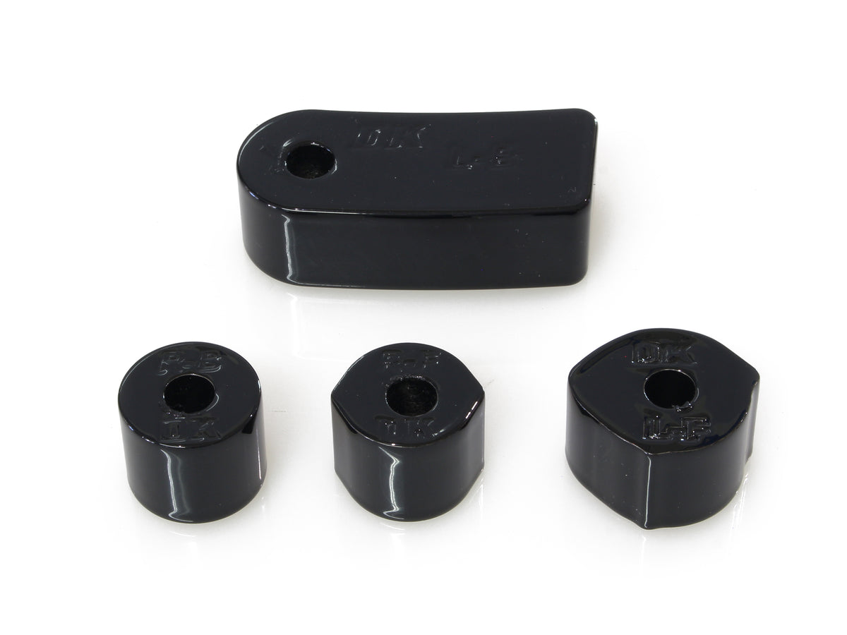 Front Floorboard Relocation Brackets - Black. Fits FL Softail 2018up.
