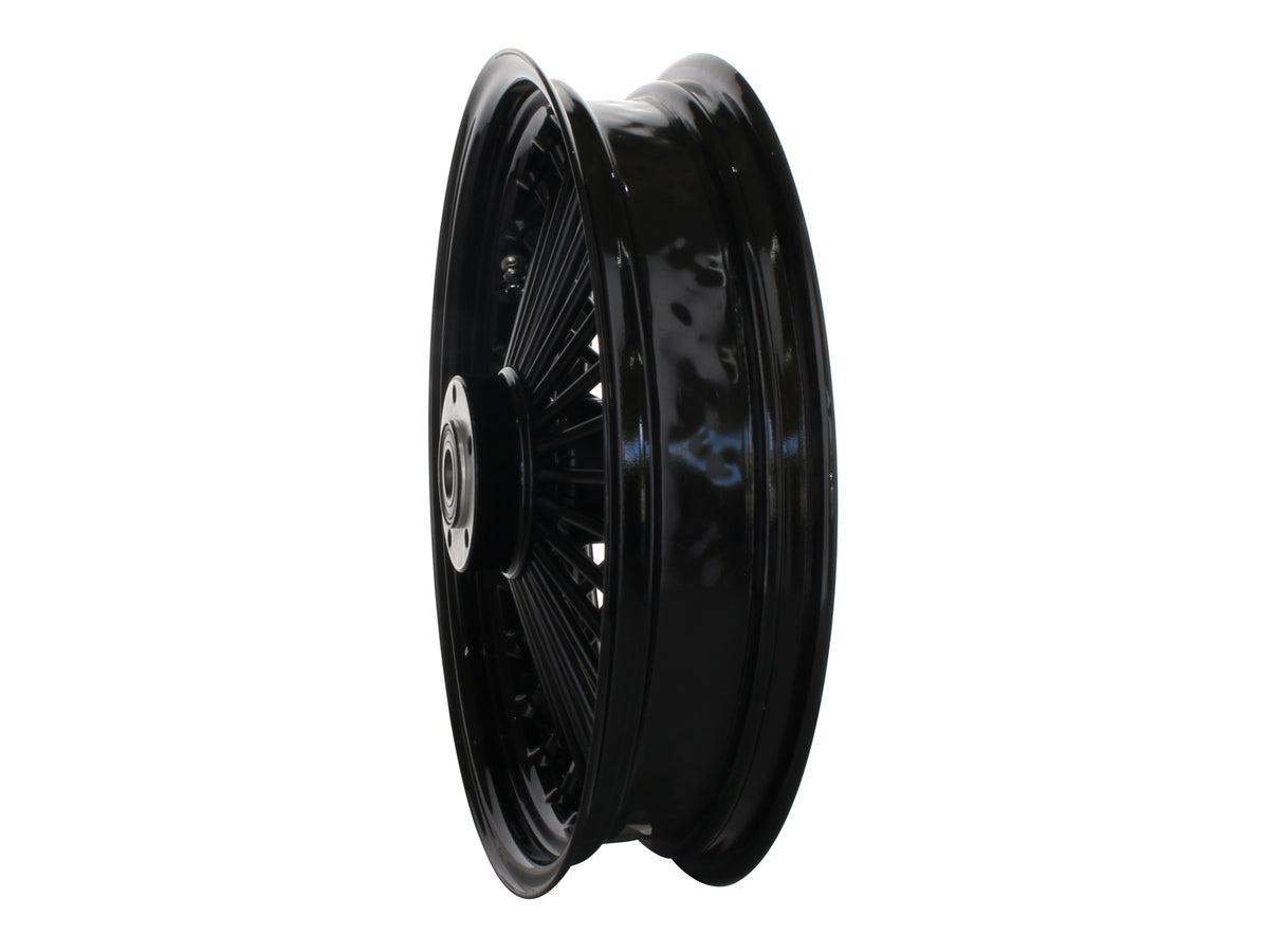 16in. x 3.5in. Mammoth Fat Spoke Rear Wheel - Gloss Black. Fits Softail 2011up.