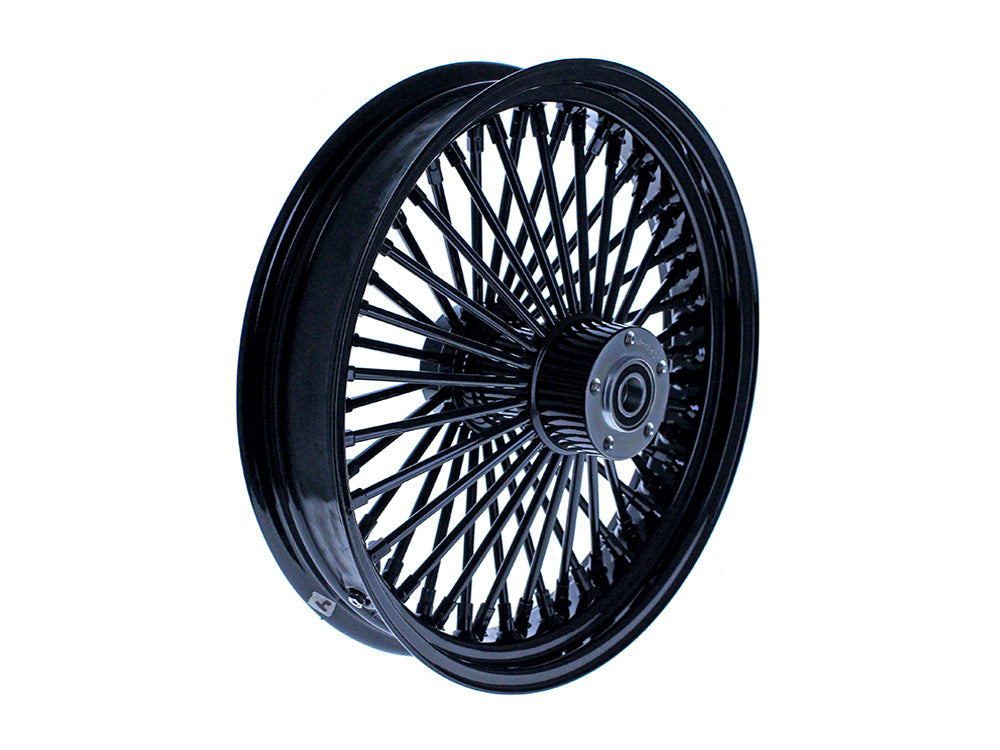 18in. x 5.5in. Mammoth Fat Spoke Rear Wheel - Gloss Black. Fits Dyna 2012-2017 & Sportster 2014-2021.