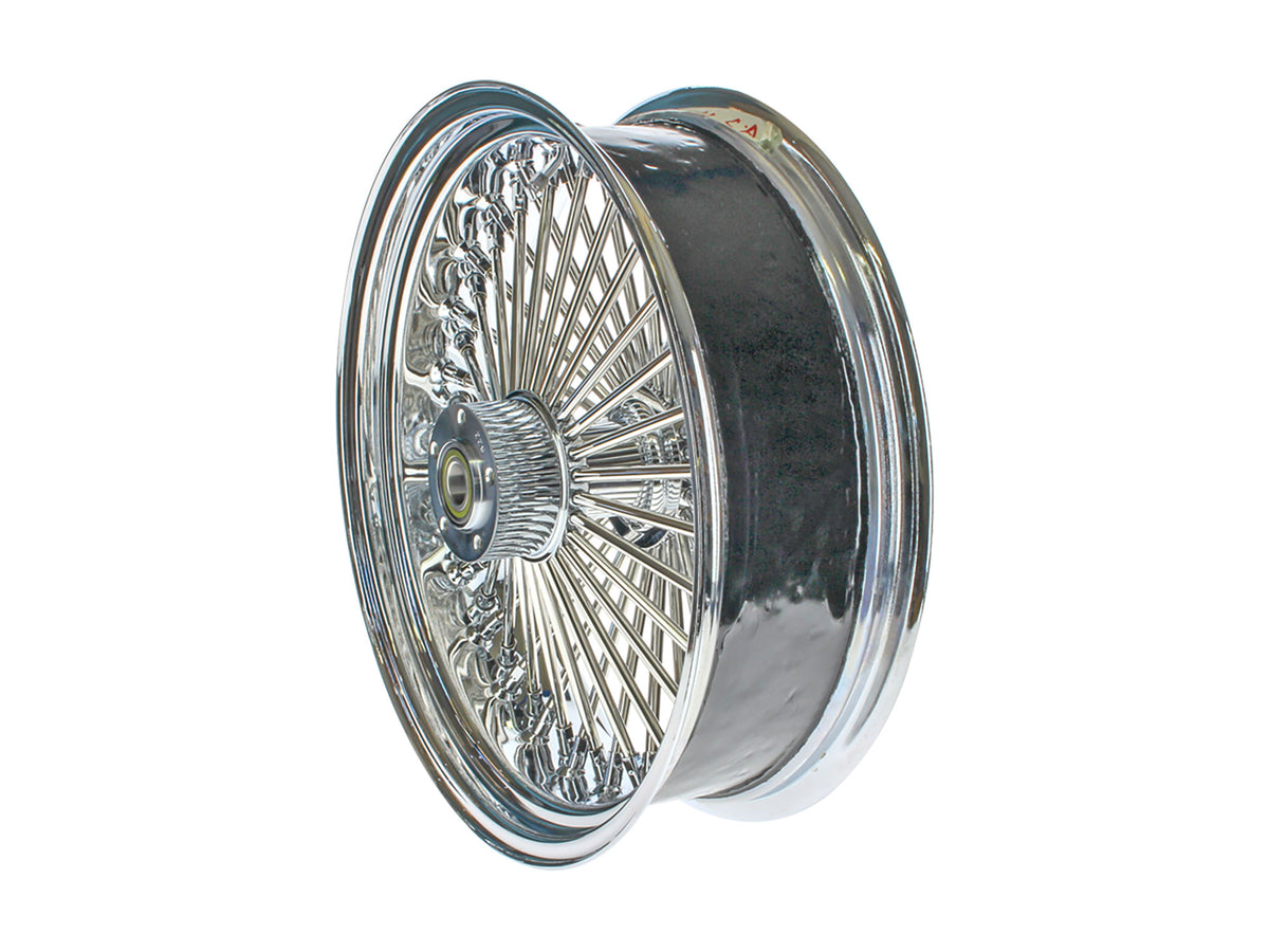 18in. x 5.5in. Mammoth Fat Spoke Rear Wheel - Chrome. Fits Touring 2009up with ABS & Cush Drive.