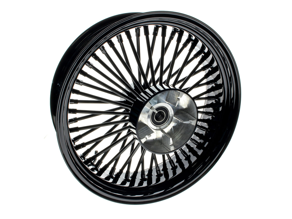 18in. x 5.5in. Mammoth Fat Spoke Rear Wheel - Gloss Black. Fits Touring 2009up with ABS & Cush Drive.