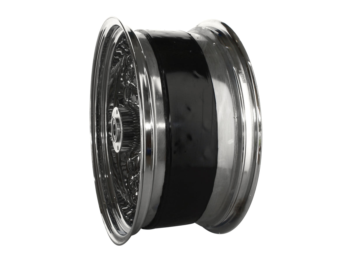 18in. x 8.5in. Mammoth Fat Spoke Rear Wheel - Chrome. Fits Softail Breakout 2013-2017 & Rocker 2011.