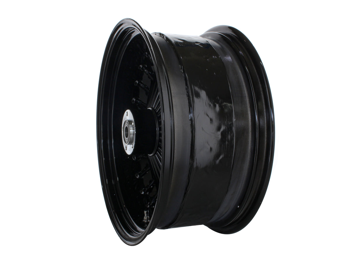 18in. x 8.5in. Mammoth Fat Spoke Rear Wheel - Gloss Black. Fits Softail Breakout 2013-2017 & Rocker 2011.