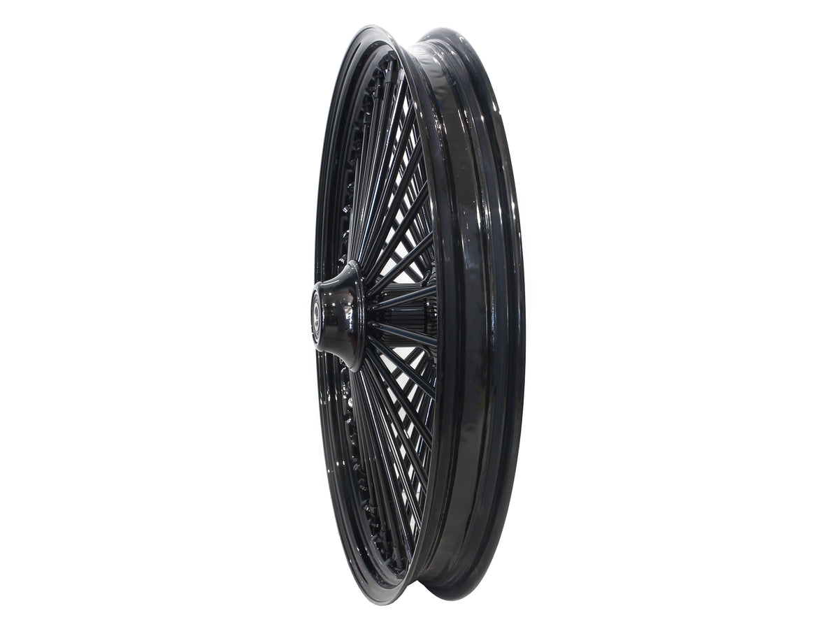 21in. x 2.15in. Mammoth Fat Spoke Front Wheel - Gloss Black. Fits FX Softail 2000-2006 & Dyna Wide Glide 2000-2005.