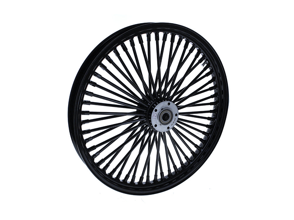 21in. x 2.15in. Mammoth Fat Spoke Front Wheel - Gloss Black. Fits FX Softail 2000-2006 & Dyna Wide Glide 2000-2005.